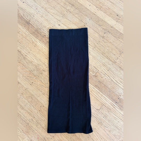 Dresses & Skirts - Zara black ribbed tube midi dress bodycon sundress strapless rare